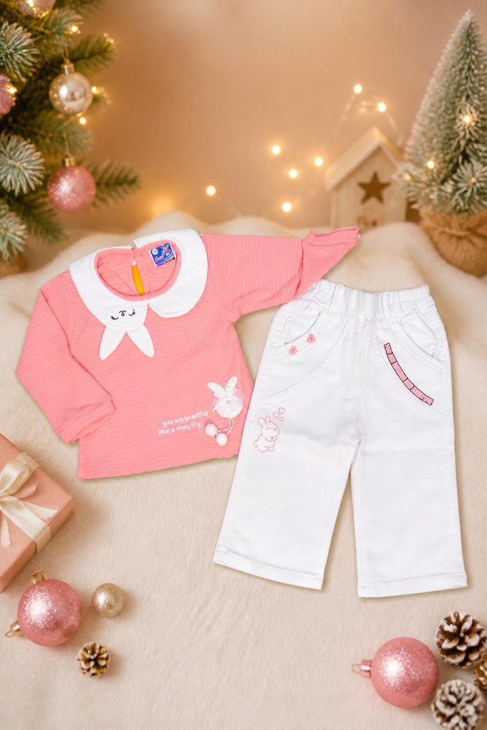 [SS-SH-13354-GIRLS] Soft Cotton Festive Wear Set